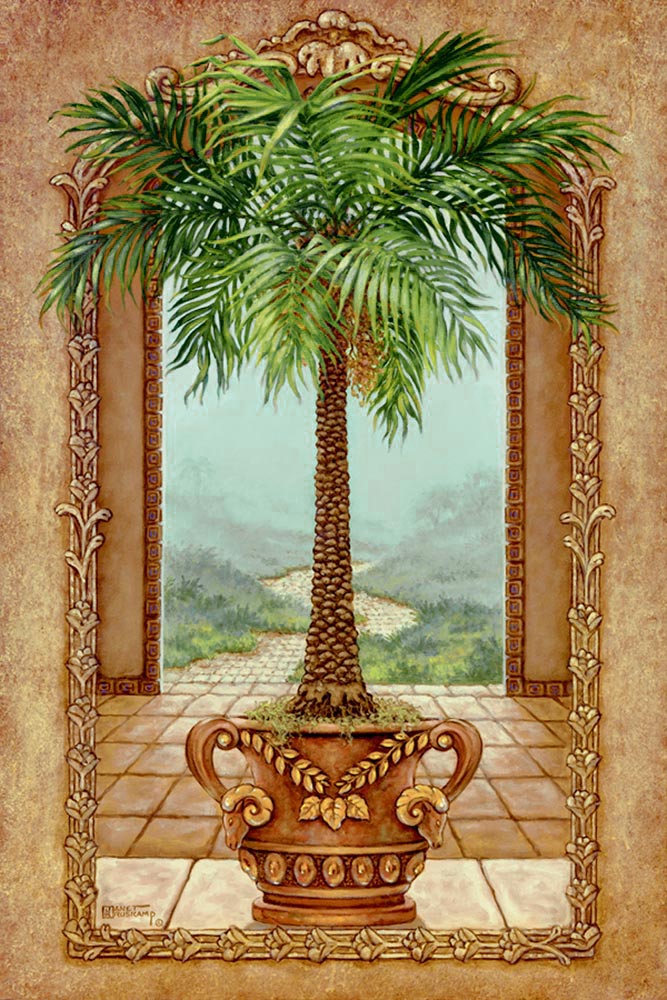 Classical Palm Tree By Janet Kruskamp Original Painting By The Artist