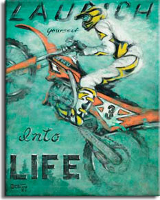 best position for spinning bike on ... bike and rider on the light green mottled background. The orange bike