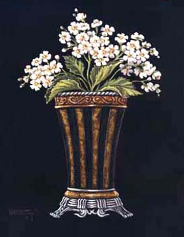 Classical Vase with Flowers I by Janet Kruskamp - Original 